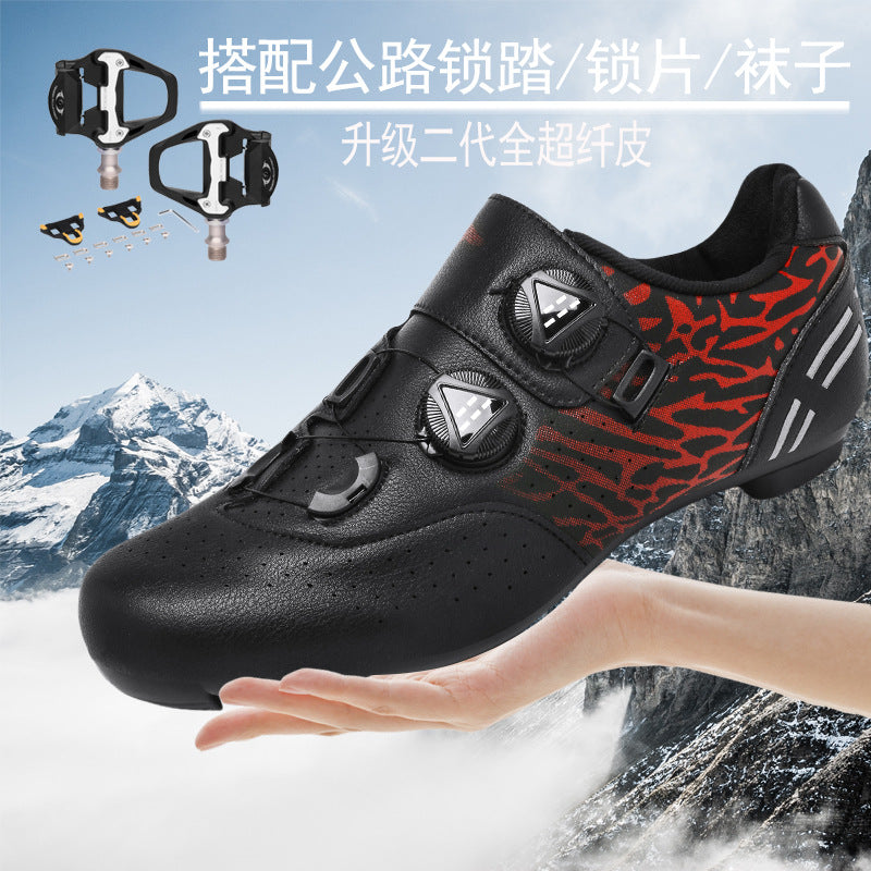 Cross-Border Foreign Trade Bicycle Shoes, Cycling Shoes, Men's and Women's Road Bike Lock Shoes, Mountain Bike Power-Assisted Shoes, Hard Sole Wholesale