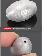 Olive Lead Pendant Through-core Fishing Pendant Does Not Damage the Line Scale Hollow Lead Pendant Freshwater Sea Fishing Concave Nest Biting Lead Manufacturer Wholesale