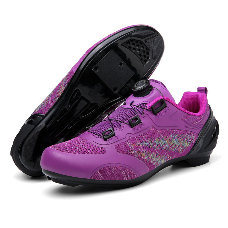 Cross-Border Foreign Trade Mesh Breathable Bicycle Shoes Cycling Shoes Men's and Women's Road Bike Lock Shoes Mountain Bike Shoes Wholesale