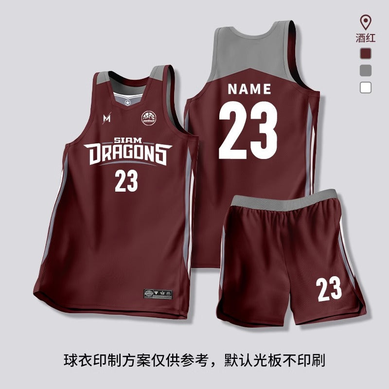 [Zhengxiang Factory] Quick-drying Basketball Suit suit Men's Professional Basketball Competition Suit Team Training Suit Village BA Jersey