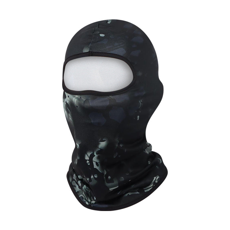 Cross Border Outdoor Camouflage Python Print Balaclava Hat Riding Headgear Summer Tactical Army Fan Face Cover