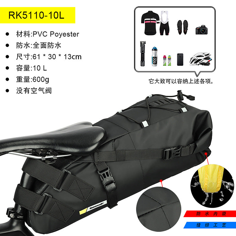 Rhinowalk Rhino Walking 10L Sewing Bag Waterproof Big Tail Bag Riding Tail Bag Bicycle Bag Saddle Bag