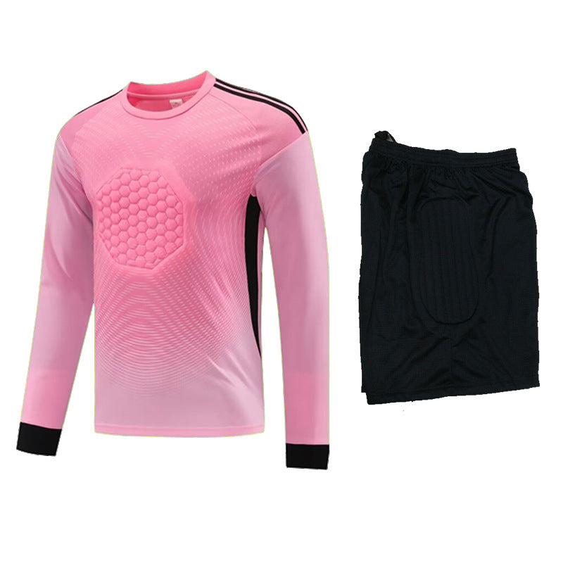 2025 football goalkeeper suit suit men's and women's competition dragon gate suit cross-border foreign trade children's competition breathable long sleeve summer