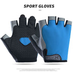 Cycling Gloves Fitness Half-Finger Spring and Summer Men's and Women's Mountain Bike Short-Finger Non-Slip Shock-Absorbing Breathable Quick-Drying