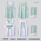 Customized Double-Sided Basketball Uniform Suit for Male and Female College Students, Reversible Training Team Uniform, American Basketball Uniform for Kidsren