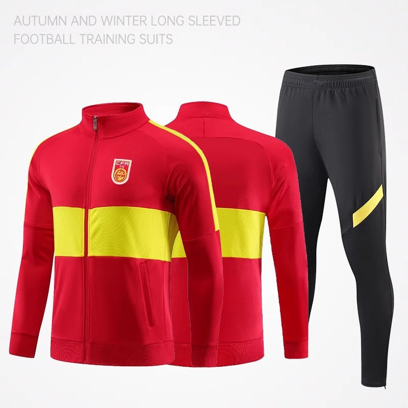 Football Training Clothing suit Men's Jersey Long Sleeve Winter Competition Team Clothing Adult Children's Jersey appearance uniform Football uniform