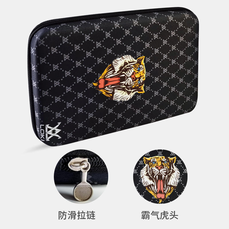Loki Thor Table Tennis Racket Set Portable Hard Table Tennis Racket Bag Racket Box Large Capacity Square Tiger Head Bag