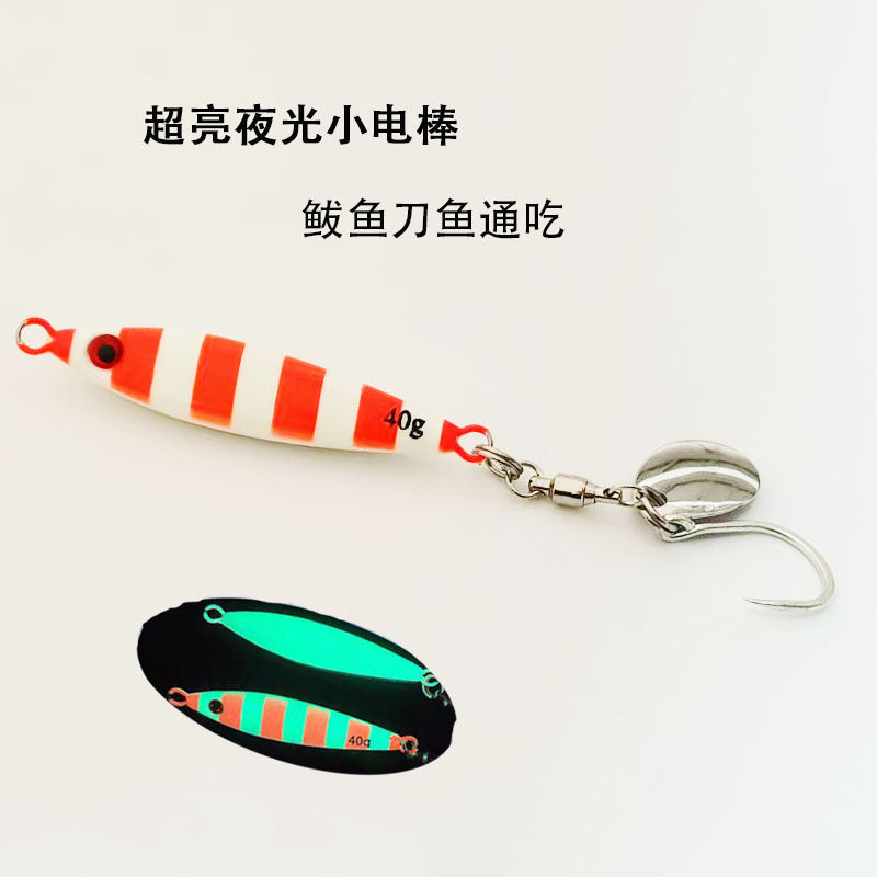 Spanish mackerel iron plate small fat man iron plate luya bait speed sink with sequin hook mackerel cannonball yellow bonito sea fishing shore throwing boat fishing
