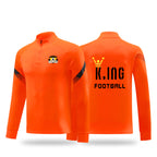 Autumn and Winter Velvet Half-Zip Pullover Long-Sleeved Training Clothing Set Kidsren's Football Appearance Clothing Running Sportswear Customization