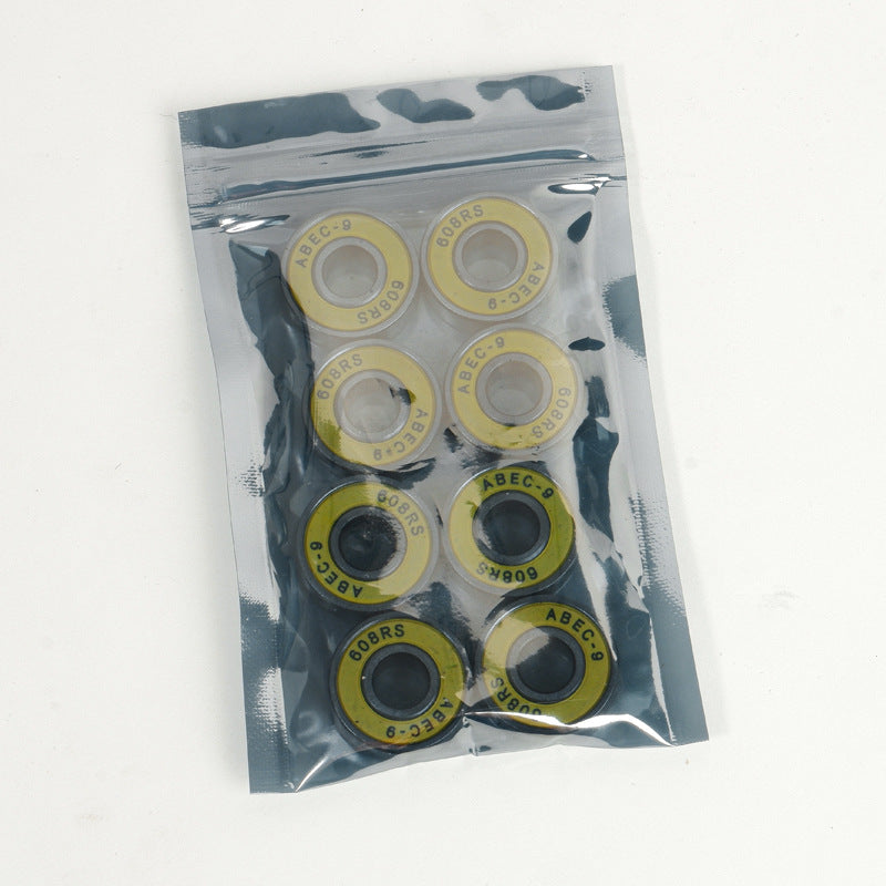 Double row skate wheels 608RS bearing silent skateboard roller skates universal chrome steel high speed color roller