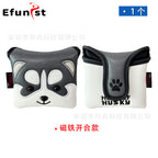 Golf club cover Square putter cover a variety of PU waterproof fabric inside thickened plush protective magnetic cap cover