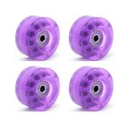 Cross-Border double-row skates transparent color non-luminous wheel four-wheel roller skates sequins pink wheel skateboard Universal
