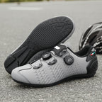 Road Bike Lock Shoes, Bicycle Riding Shoes, Lock-Free Summer Hard-Soled Mountain Bike Breathable and Wear-Resistant Professional Cycling Lock Shoes
