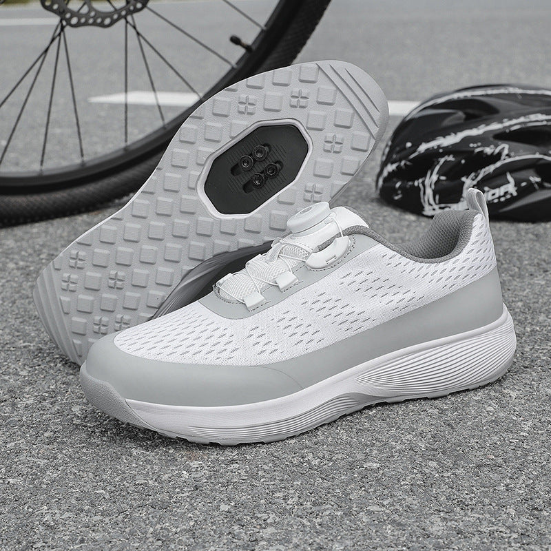 Professional Cycling Shoes Portable Rotating Button Anti-Skid Outdoor Sports Training Shoes Bicycle Shoes Mountain Lock Shoes