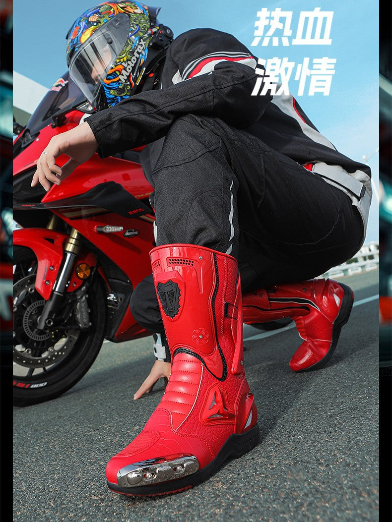 Jiuguo Wolf's New Second-Generation Motorcycle Riding Shoes Are Outdoor Riding Anti-Slip and Anti-Fall Motorcycle Shoes That Provide Complete Protection for All Seasons