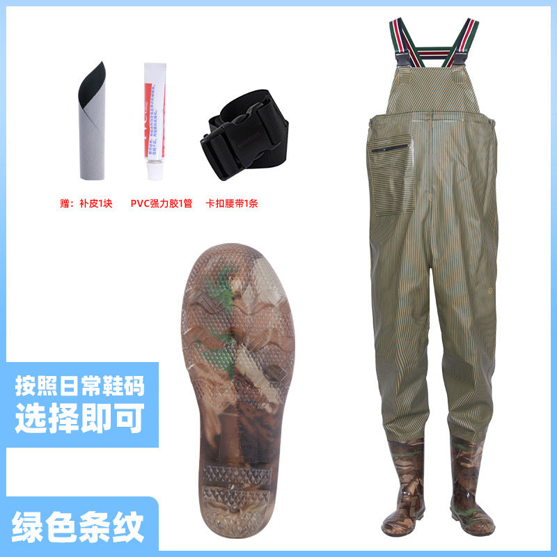Wholesale water pants rain pants water shoes conjoined catch fish waterproof pants men and women fishing bust leather fork wading pants fishing suit