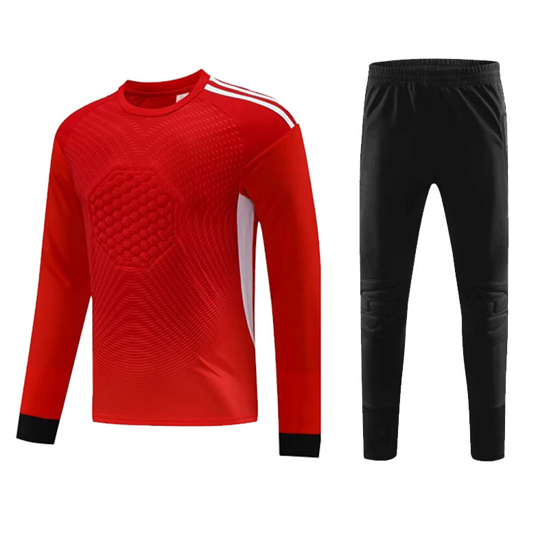 2025 football goalkeeper suit suit men's and women's competition dragon gate suit cross-border foreign trade children's competition breathable long sleeve summer