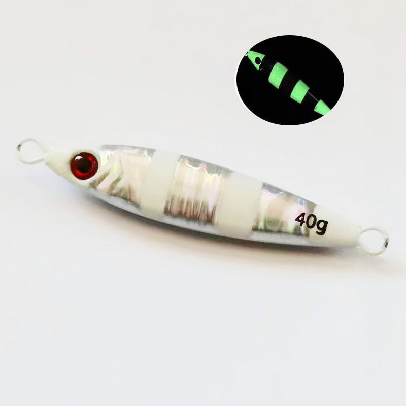 Spanish mackerel iron plate small fat man iron plate luya bait speed sink with sequin hook mackerel cannonball yellow bonito sea fishing shore throwing boat fishing