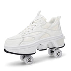 Cross-border heywalk shoes children invisible four-wheel retractable pulley shoes flash fashion skates 4-wheel sports men