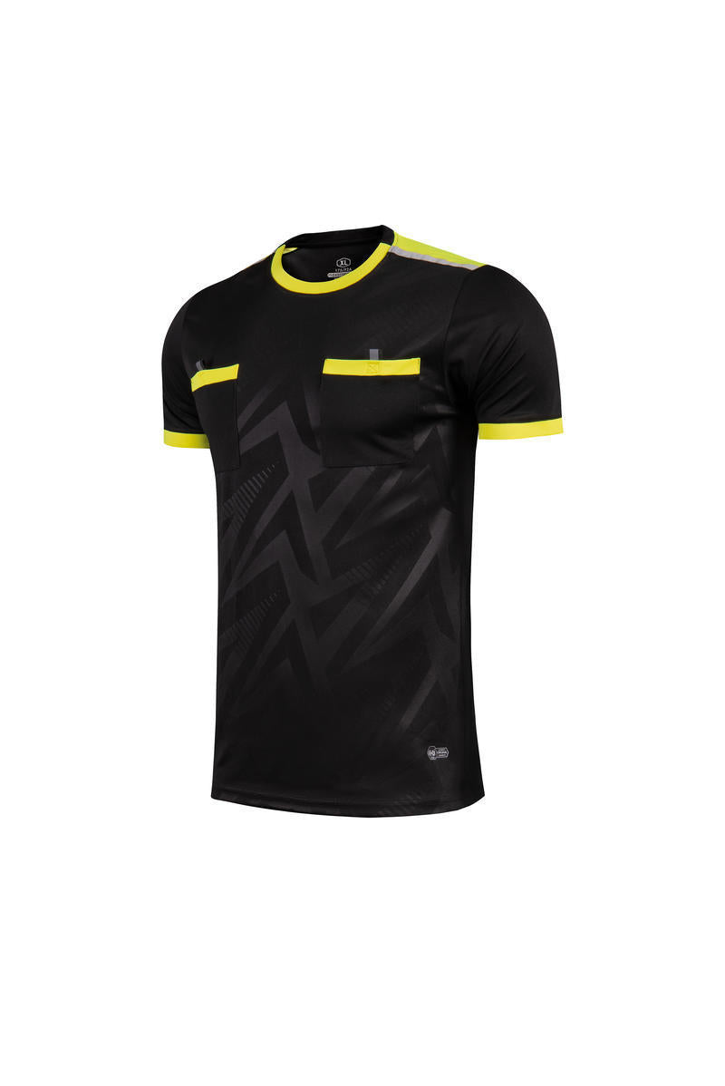 Quick-drying football referee uniform suit men's printed team uniform adult Referee Jersey student competition equipment football uniform summer