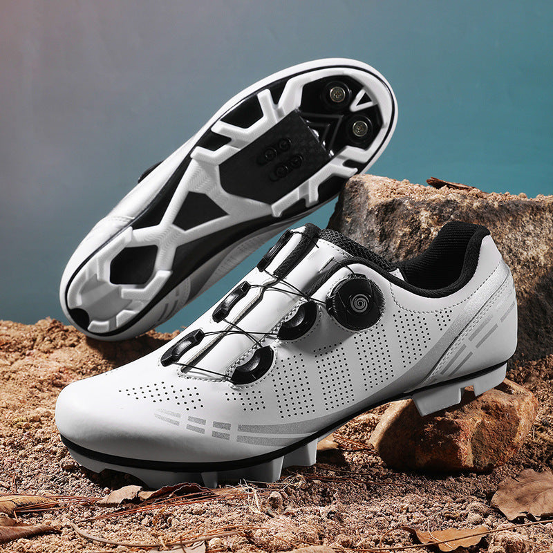 2025 New Road Bike Lock Shoe Set Hard-Soled Bicycle Shoes Lockless Cycling Shoes Power-Assisted Mountain Bike Lock Shoes for Men