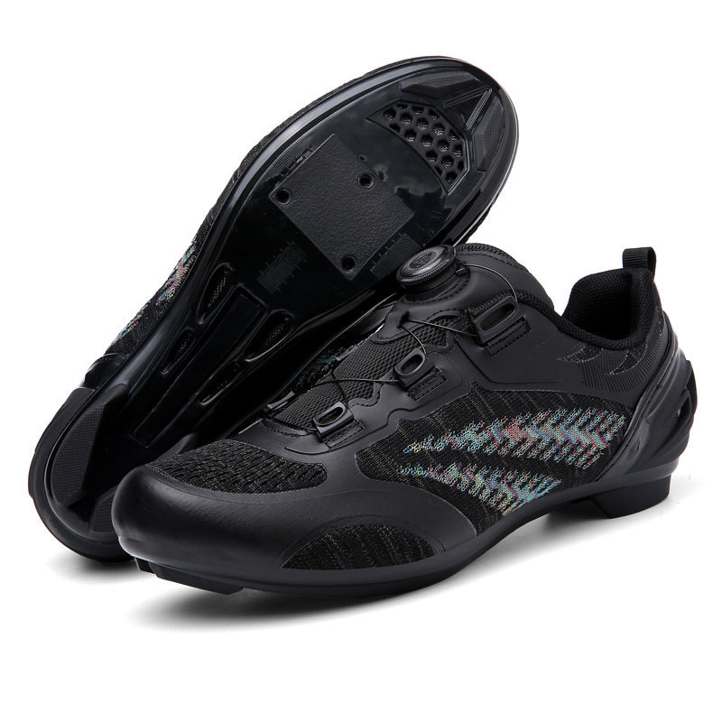 Cross-Border Foreign Trade Mesh Breathable Bicycle Shoes Cycling Shoes Men's and Women's Road Bike Lock Shoes Mountain Bike Shoes Wholesale
