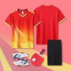 [Zhengxiang Factory Store] Table Tennis Suit Men's and Women's Quick-drying Short-sleeved Sports Training Competition Suit suit