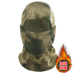 Camouflage Fleece-Lined Hood for Cycling, Dustproof, Men's Warm Fishing Mask, Face Covering, Face Protection, Windproof Hood, Winter
