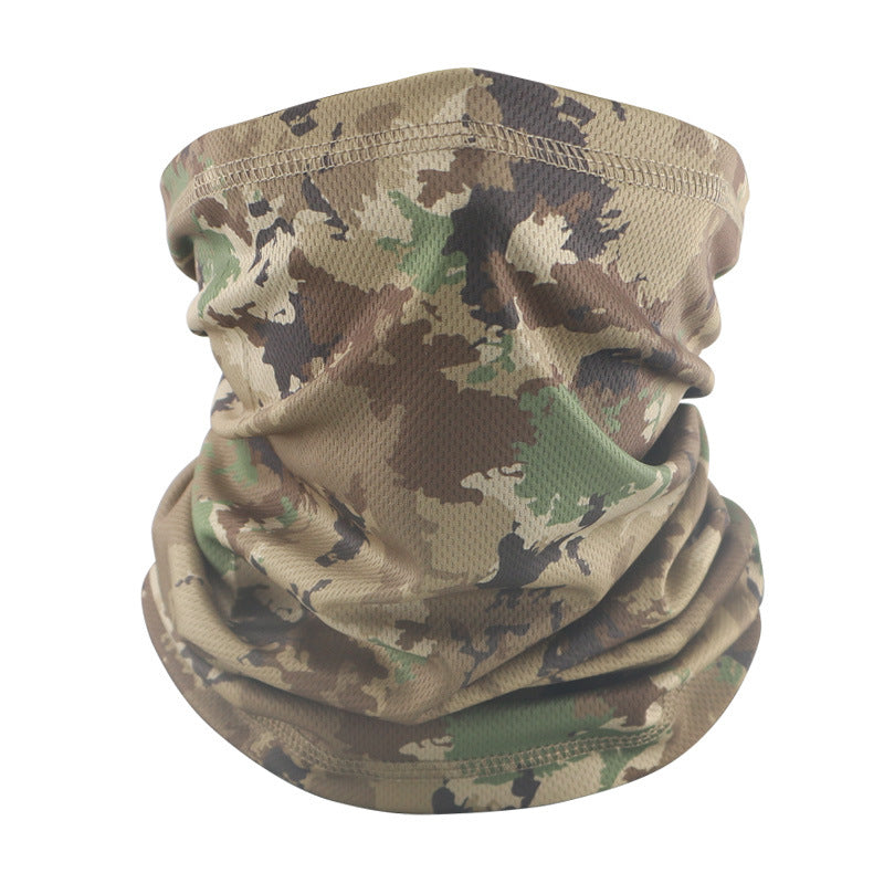 Thin Riding Mask Outdoor Camouflage Multifunctional Magic Headscarf Breathable Sweat Absorbing Neck Mesh Scarf Cross Border