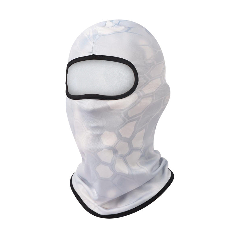 Cross Border Outdoor Camouflage Python Print Balaclava Hat Riding Headgear Summer Tactical Army Fan Face Cover