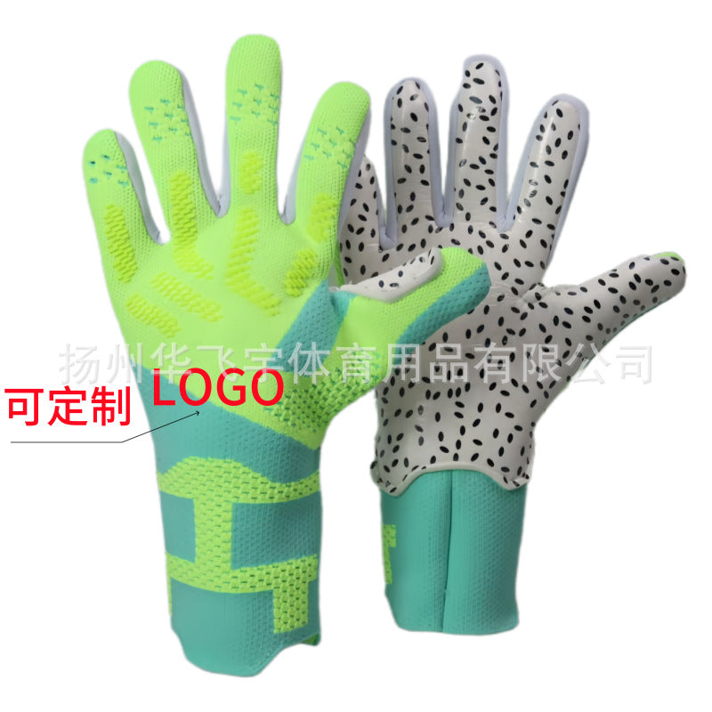 Ebay cross-border explosions high-end football gloves latex material non-slip wear-resistant training professional goalkeeper gloves breathable