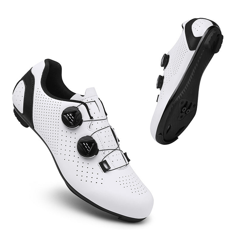 Road Mountain Men's and Women's Locked Bicycle Shoes, Lock-Free Shoes, Hard-Soled Spinning Cycling Shoes, Gym Black