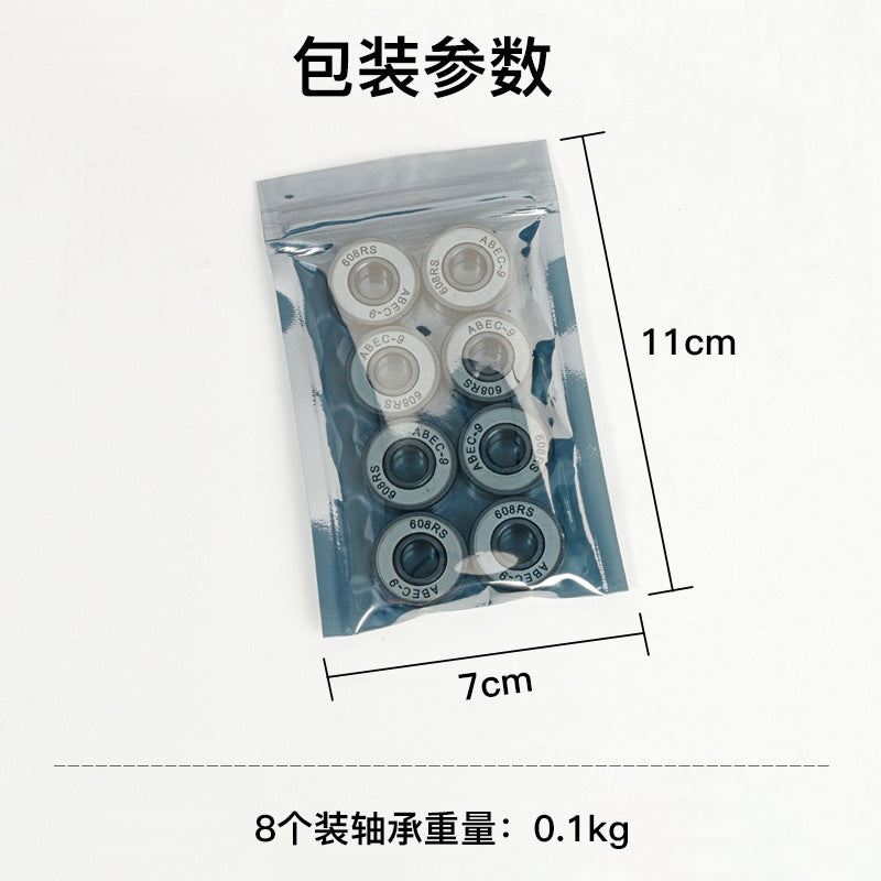 Double row skate wheels 608RS bearing silent skateboard roller skates universal chrome steel high speed color roller