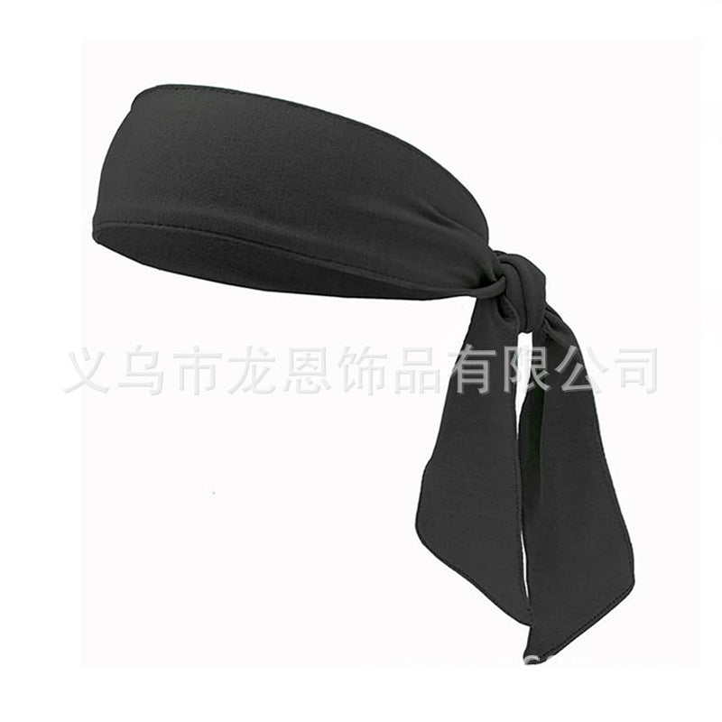 Men's and Women's Sports Hair Band Sweat Absorbent Headband Breathable Quick-drying Hair Band Solid Color Tennis Headband Strap Pirate Headband