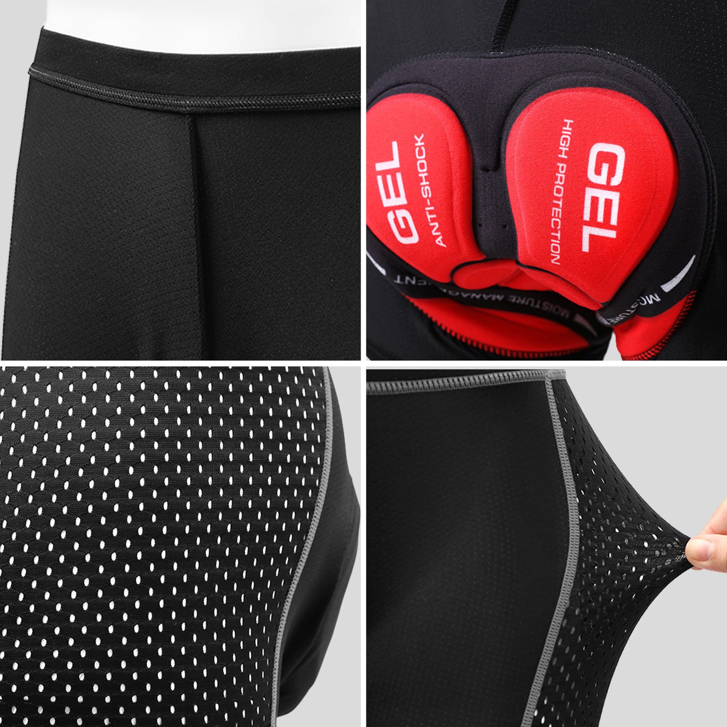 Spring and Summer Men's Cycling Underwear, Bicycle Cycling Shorts, 4D Thickened Silicone Shock-Absorbing Cushion, Cross-Border Cycling