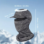 Ice Silk Headgear with Hat Brim Summer Sunscreen Cooling Mask Outdoor Cycling Running Sweat Absorbing Breathable Headgear