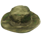 Camouflage Fisherman Hat Summer Hat with Windproof Rope Large Brim Sun Protection Hat Outdoor Hiking Fishing Sun Hat