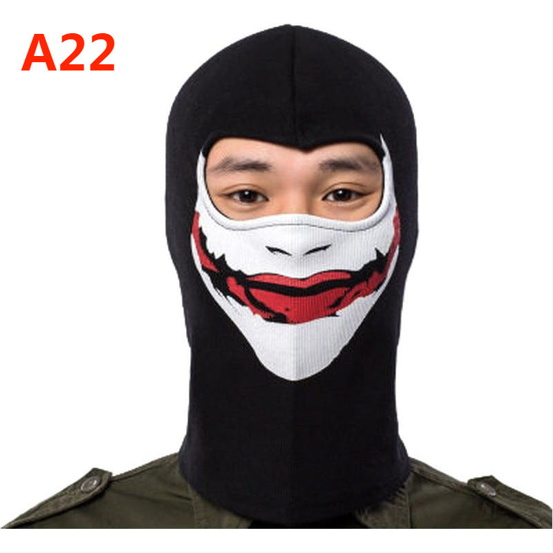 Cross-border manufacturers Halloween cs headgear call of duty personality ghost headgear windproof warm riding headgear mask