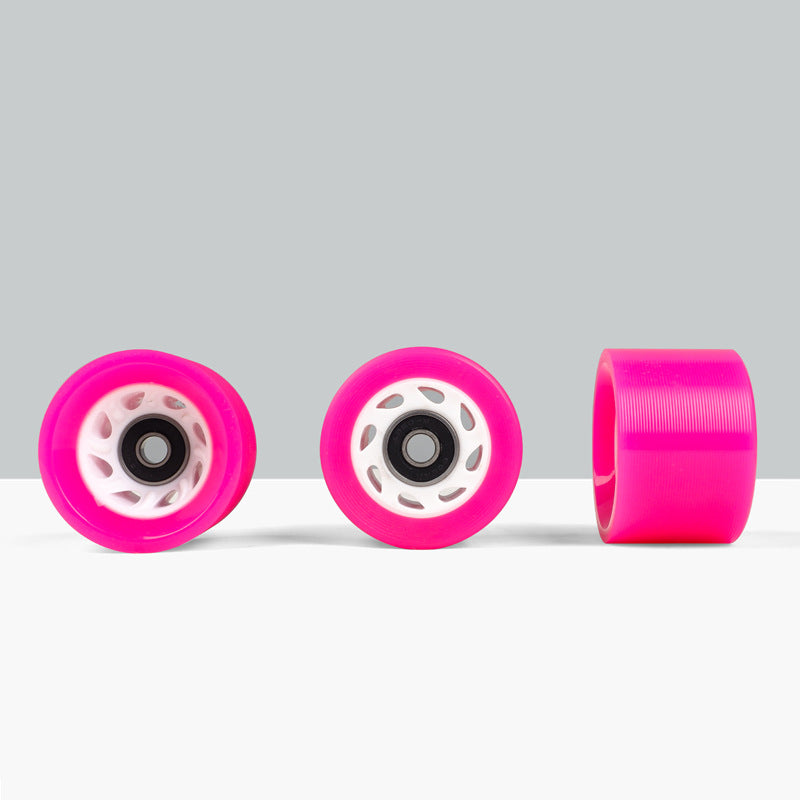 Double-row roller skates wear-resistant carpool four-wheel skates high hardness speed pulley roller skates skateboard universal Pu wheel