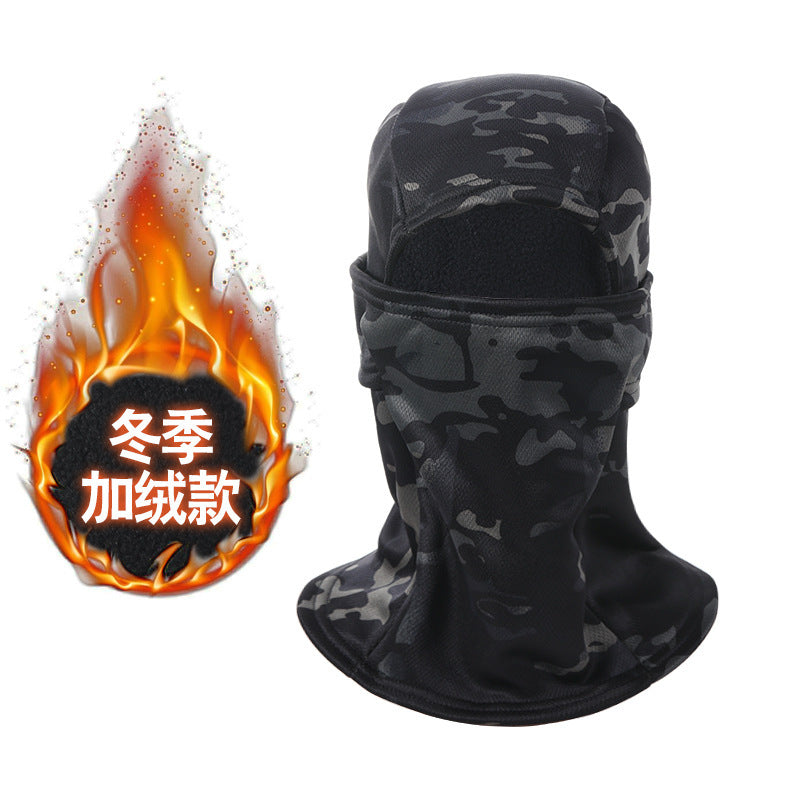 Winter Cycling Hat for Men and Women, Warm Mask and Neck Warmer Integrated, Fleece-Lined, Thickened, Windproof, Outdoor Travel Cold-Proof Face Mask
