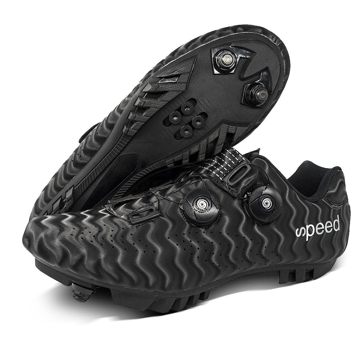 Factory direct road race outdoor cycling shoes double rotating buckle plus size foreign trade lock cycling shoes