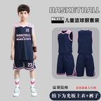 Children's Basketball Uniform Set Men's Basketball Team Uniform Jersey Basketball Training Camp School Sports Meeting Children's Basketball Team Uniform Number Printing