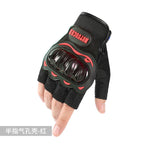 Motorcycle Riding Gloves for Men and Women, All-Season Motorcycle Off-Road Hard-Shell Anti-Fall and Anti-Slip Half-Finger Tactical Gloves