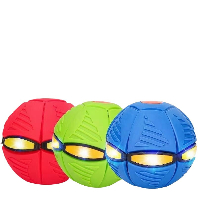 Internet Celebrity UFO Ball Bouncy Ball Foot Deformation Ball Educational Children's Indoor and Outdoor Sports Luminous Children's Toys