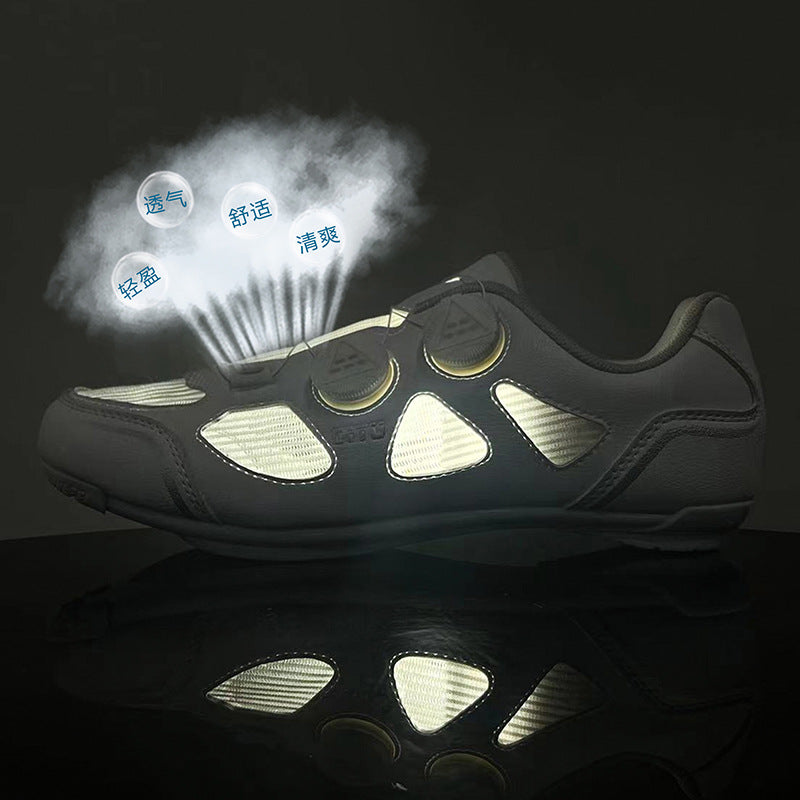 New Summer Hollow Road Bike Lock Shoe Set Hard-Soled Breathable Lock-Free Cycling Shoes Women's Power-Assisted Mountain Bike Lock Shoes