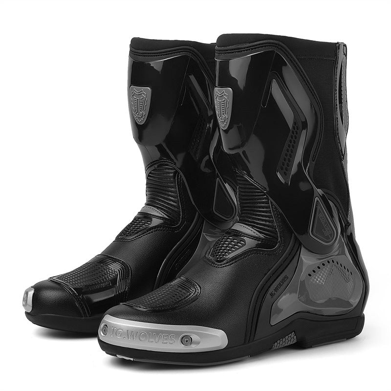 Motorcycle Riding Boots Are Comfortable and Wear-Resistant, Track-Level Protective Boots, Motorcycle Anti-Fall Riding Boots, Motorcycle Rider Equipment