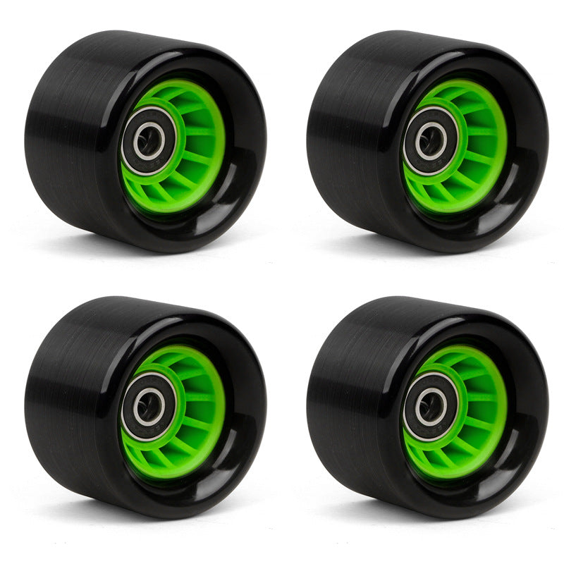 6242 double-row roller skates car wheel four-wheel skates high hardness speed pulley roller skates PU non-flash wheels