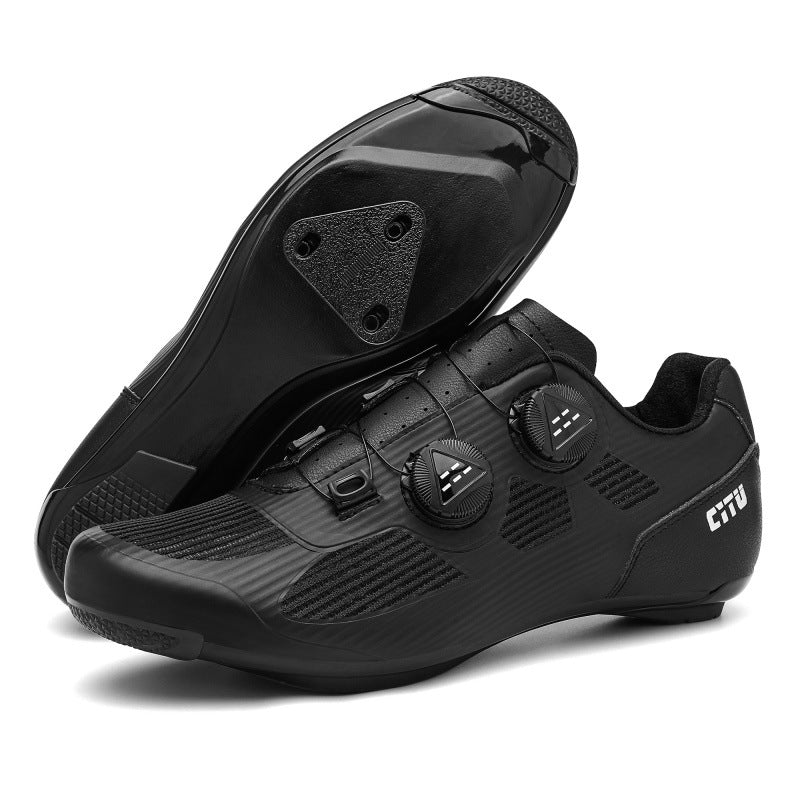 New Lock-Free Cycling Shoes Flat Pedal Spring and Summer Men's and Women's Road Bike Lock Shoes Mountain Bike Power-Assisted Shoes Hard Sole