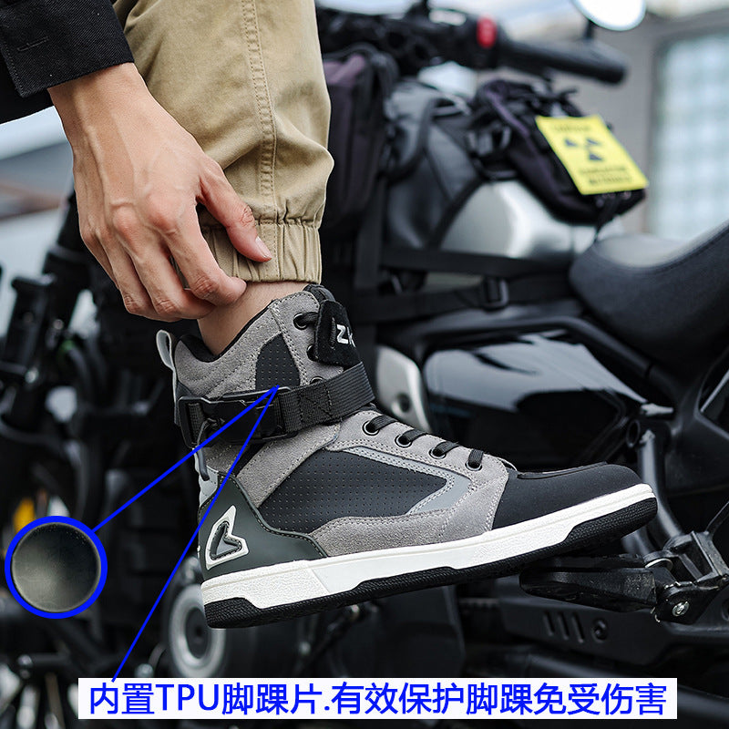 Cross-border motorcycle riding shoes motorcycle boots four seasons breathable anti-fall knight equipment road racing shoes parkour shoes four seasons