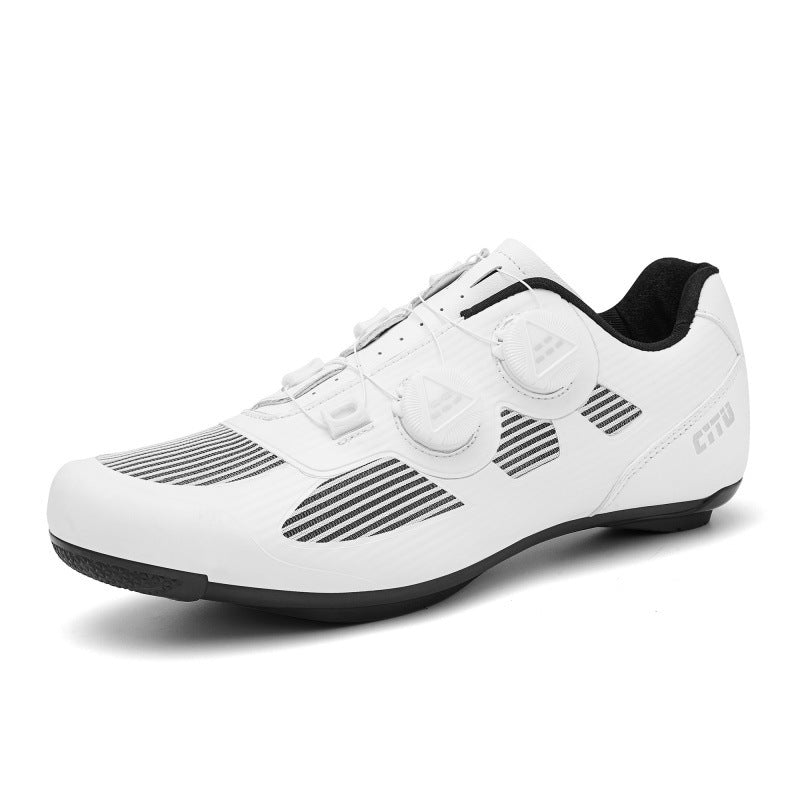New Lock-Free Cycling Shoes Flat Pedal Spring and Summer Men's and Women's Road Bike Lock Shoes Mountain Bike Power-Assisted Shoes Hard Sole